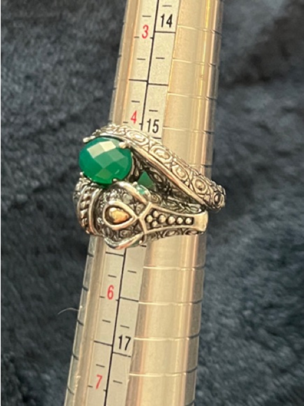Jai John Hardy Crocodile Sterling Silver, 14k Gold Ring